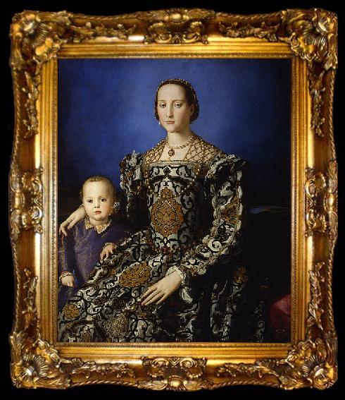 framed  Agnolo Bronzino Eleonora di Toledo col figlio Giovanni, ta009-2